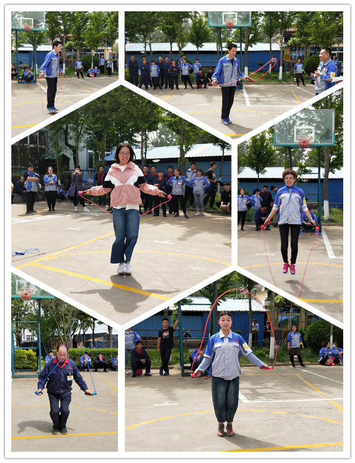 伴隨跳繩擦過地面的清脆聲，盡情展現著運動員們的輕盈風姿