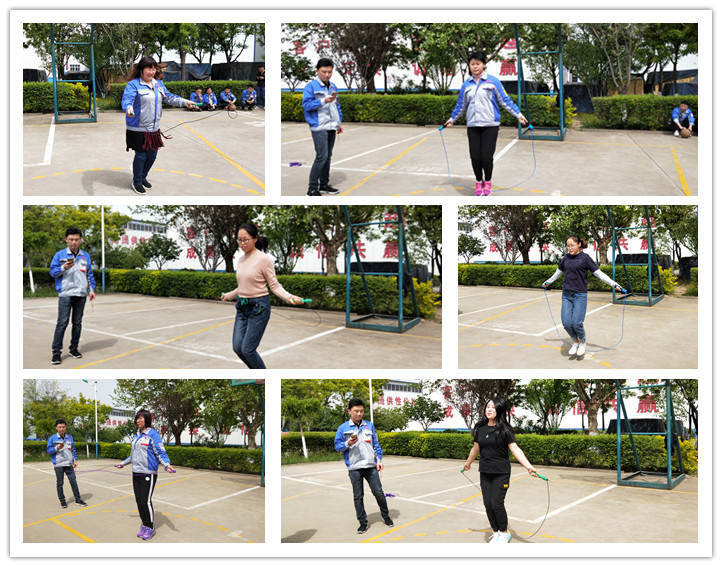 伴隨跳繩擦過地面的清脆聲，盡情展現著運動員們的輕盈風姿