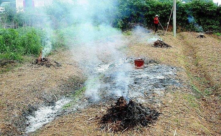 農民焚燒秸稈