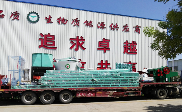 顆粒機裝車完成