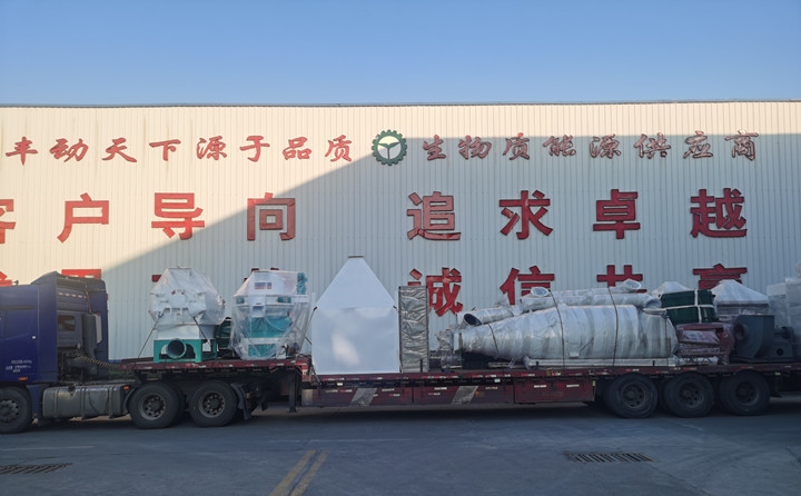 顆粒機生產線裝車完成