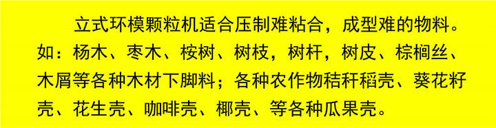 木屑顆粒機的材料